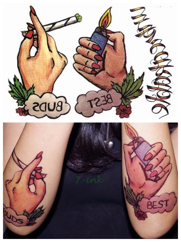 Waterproof Temporary Tattoo Sticker Lighter smoke Hemp Leaf English text Water Transfer Fake Tatoo For Man Women
Waterproof Temporary Tattoo Sticker Lighter smoke Hemp Leaf English text Water Transfer Fake Tatoo For Man Women