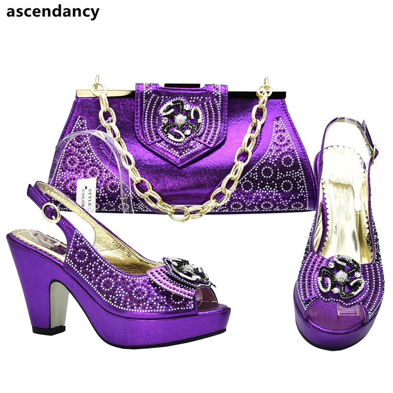 African Matching Shoes and Bags Italian In Women Nigerian Women Wedding Shoes and Bag Set Decorated with Rhinestone Party Shoes
African Matching Shoes and Bags Italian In Women Nigerian Women Wedding Shoes and Bag Set Decorated with Rhinestone Party Shoes