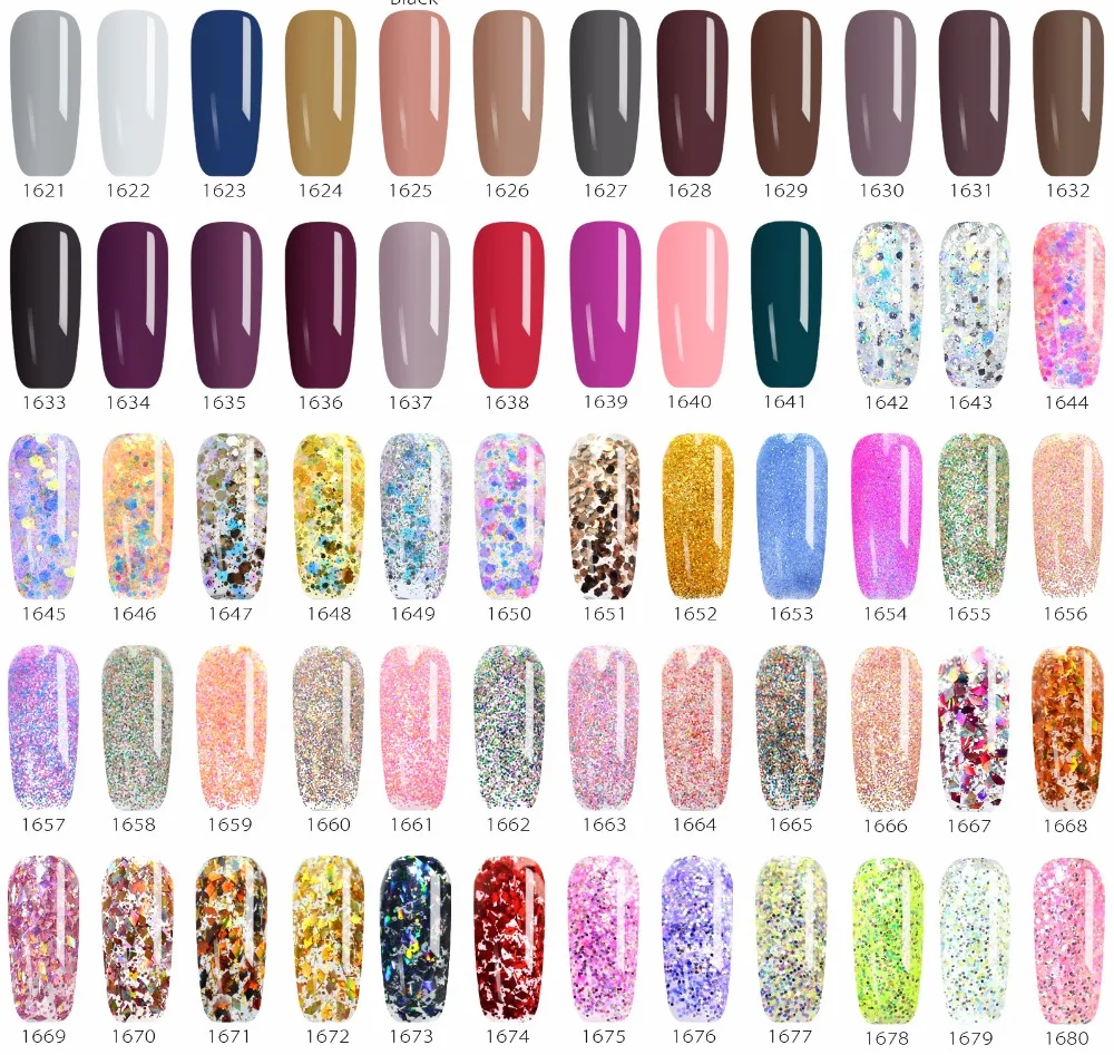 180 Solid Colors Nail Art Designs VENALISA <font><b>2019</b></font> Hot Sale Soak Off Paint Gel UV LED Ink Color Paint Gel Nail Varnish Gel Lacquer 1621-1680