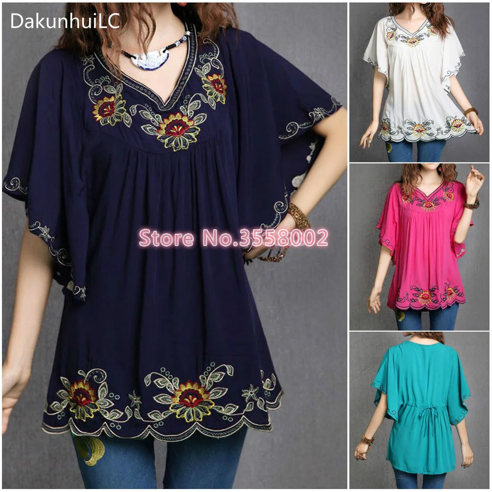 Hot Sale Women Cotton Tops Blouse Tunic Vestidos Vintage Mexican Ethnic Floral Embroidery Mini Dresses Loose Casual Boho Dress
Hot Sale Women Cotton Tops Blouse Tunic Vestidos Vintage Mexican Ethnic Floral Embroidery Mini Dresses Loose Casual Boho Dress