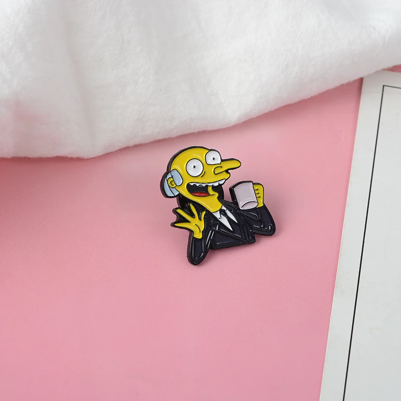Hi The Simpsons ! Mr Burns coffee time enamel Simpsons badge cartoon internet meme brooch pop culture cute coffee addict pins
Hi The Simpsons ! Mr Burns coffee time enamel Simpsons badge cartoon internet meme brooch pop culture cute coffee addict pins