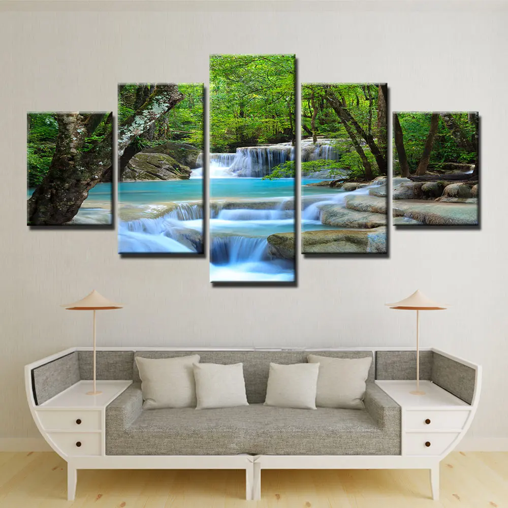 5 Pieces Natural Waterfall HD Prints Canvas Painting Posters Home Decor Paintings Wall Art Scenery Pictures for Living Room
5 Pieces Natural Waterfall HD Prints Canvas Painting Posters Home Decor Paintings Wall Art Scenery Pictures for Living Room