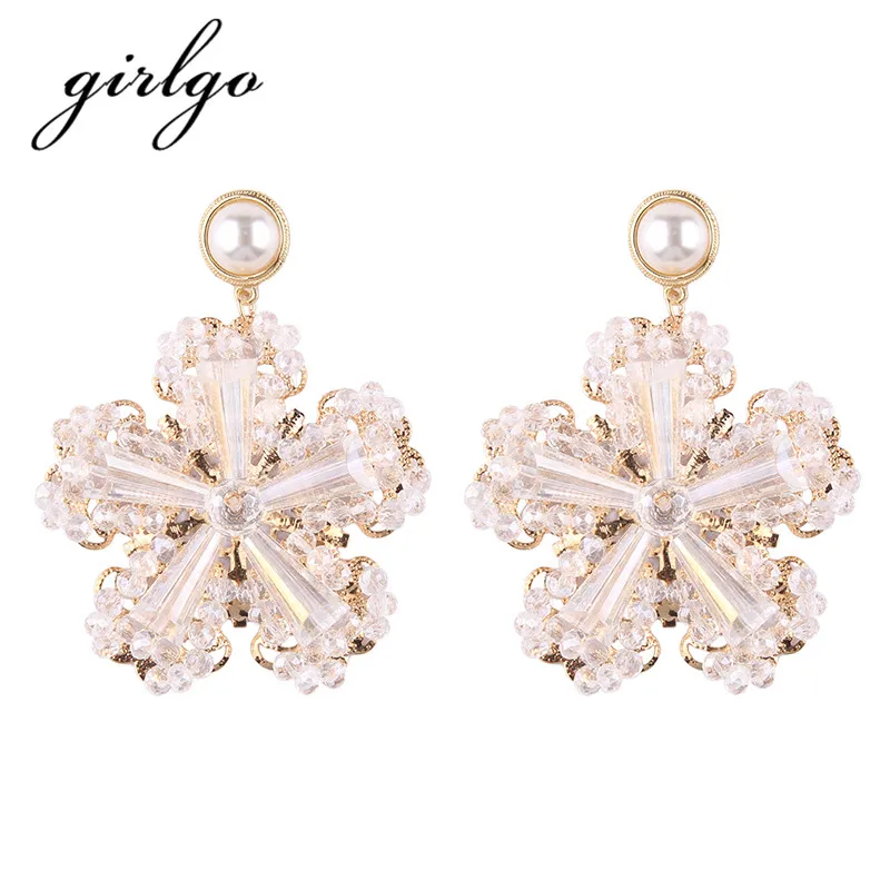 Girlgo Fashion Crystal Flower Dangle Drop Earring Women Bridal Elegant Floral Pendant Statement Earrings Luxury Jewelry Brincos
Girlgo Fashion Crystal Flower Dangle Drop Earring Women Bridal Elegant Floral Pendant Statement Earrings Luxury Jewelry Brincos
