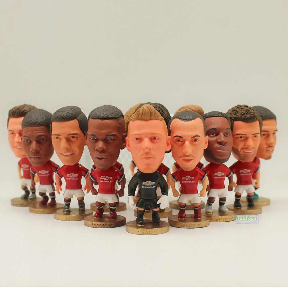 13pcs/lot Soccer Star Dolls Ibrahimovic Lukaku Pogba Degea Alexis Rashford Mata etc MU2018 6.5cm Height Resin Action Figure Toys
13pcs/lot Soccer Star Dolls Ibrahimovic Lukaku Pogba Degea Alexis Rashford Mata etc MU2018 6.5cm Height Resin Action Figure Toys