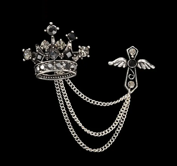 Unisex Lapel Pin Brooch Silver Tassel Chain Crown Brooch Pin Mens Accessories Couple Brooches Adornment Hot Sale
Unisex Lapel Pin Brooch Silver Tassel Chain Crown Brooch Pin Mens Accessories Couple Brooches Adornment Hot Sale