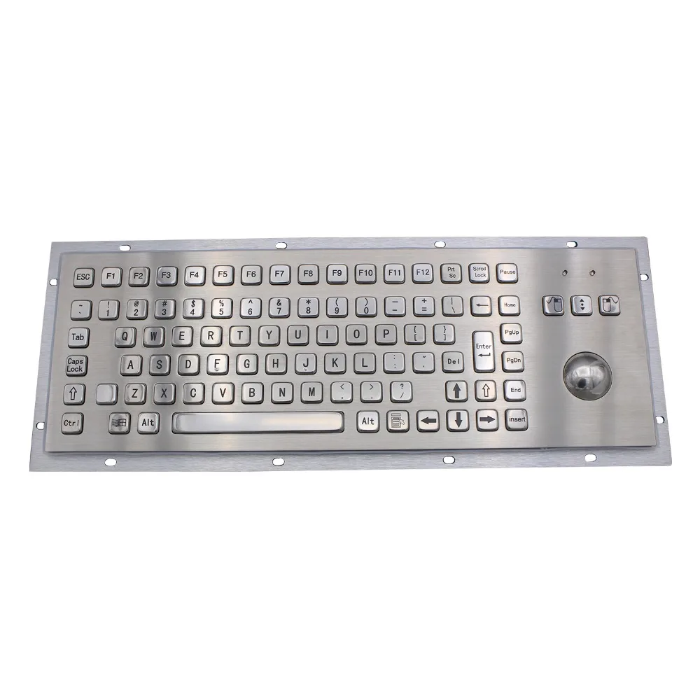 IP65 Kiosk Metal Industrial Keyboard With Trackball Stainless Steel USB Keypad Metal Rugged Keyboard For Self Service Kiosk
IP65 Kiosk Metal Industrial Keyboard With Trackball Stainless Steel USB Keypad Metal Rugged Keyboard For Self Service Kiosk