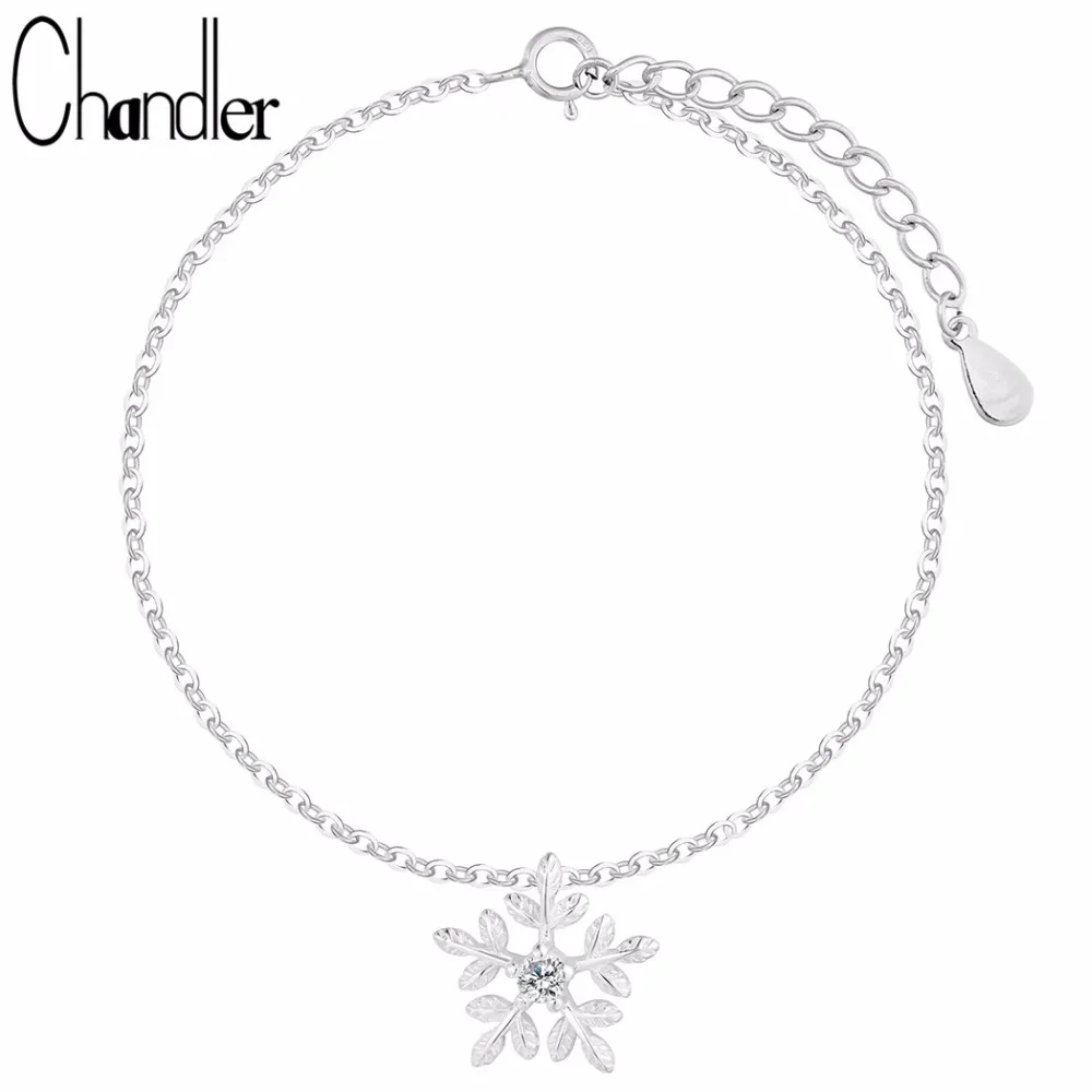 Chandler New 925 Sterling Silver Crystal Snowflake Chain Bracelet Sterling-Silver Snow Flake Flower Fine Jewelry Statement Gift
Chandler New 925 Sterling Silver Crystal Snowflake Chain Bracelet Sterling-Silver Snow Flake Flower Fine Jewelry Statement Gift