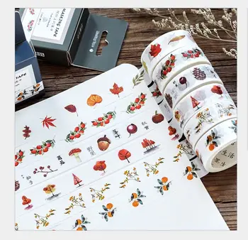 15mm Autumn fruits orange pine nut red maple tree autumn leaves Osmanthus washi tape DIY planner scrapbooking masking tape escol
15mm Autumn fruits orange pine nut red maple tree autumn leaves Osmanthus washi tape DIY planner scrapbooking masking tape escol