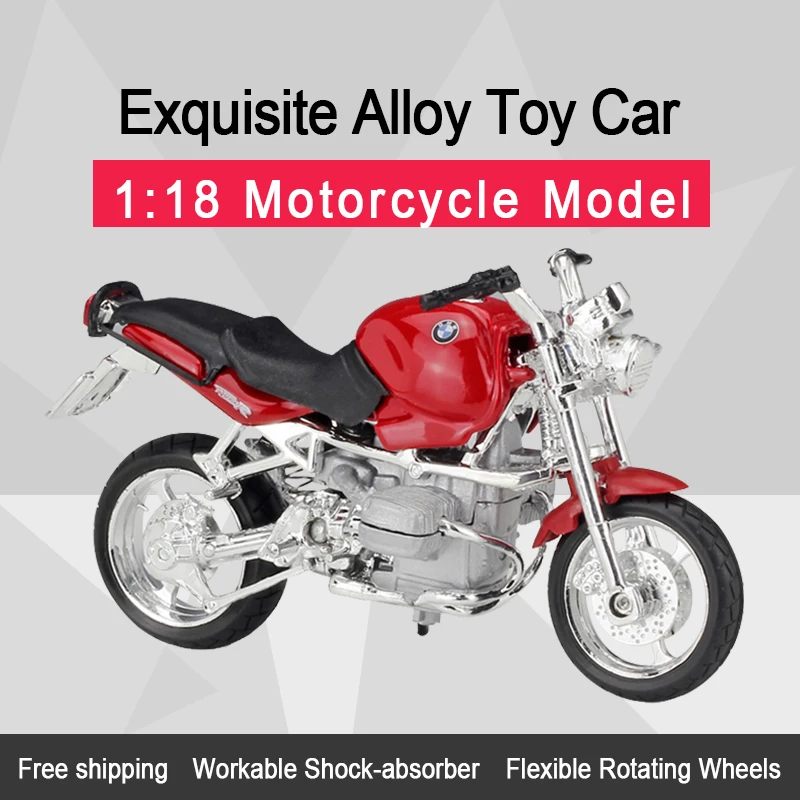 MAISTO 1:18 R1100R Diecast Motorcycle Model Workable Shork-Absorber Toy For Children Gifts Toy Collection
MAISTO 1:18 R1100R Diecast Motorcycle Model Workable Shork-Absorber Toy For Children Gifts Toy Collection