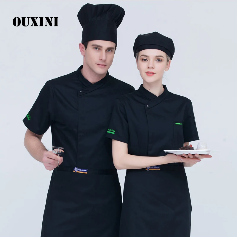 cooking uniform hotel workwear for men food chef kitchen jacket black shirt short sleeve restaurant uniform women's cook jacket
cooking uniform hotel workwear for men food chef kitchen jacket black shirt short sleeve restaurant uniform women's cook jacket