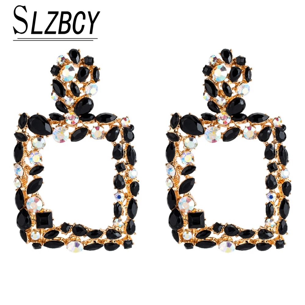 Bohemia Square Geometric Crystal Women Drop Earrings Lady ZA Dangle Earrings Fit Rhinestone Hyperbole Jewelry Decoration
Bohemia Square Geometric Crystal Women Drop Earrings Lady ZA Dangle Earrings Fit Rhinestone Hyperbole Jewelry Decoration