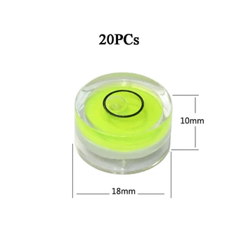 20PC 18*10mm Mini Spirit Level Bubble Stick-on Disc Round Balance Circle Measuring Tools For RC Toy
20PC 18*10mm Mini Spirit Level Bubble Stick-on Disc Round Balance Circle Measuring Tools For RC Toy