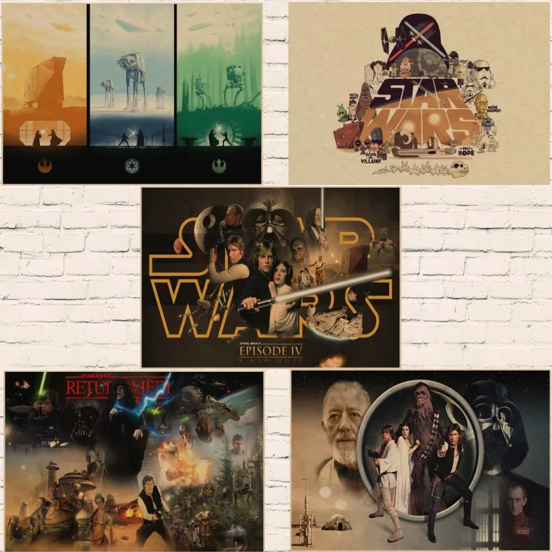 Star Wars Episode IV - A New Hope movie retro poster kraft paper wall sticker Bar Cafe living room
Star Wars Episode IV - A New Hope movie retro poster kraft paper wall sticker Bar Cafe living room