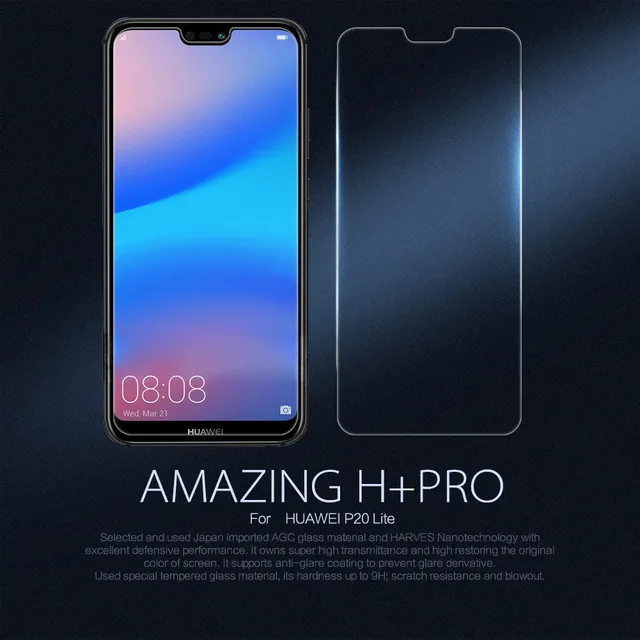 Nillkin закаленное стекло для Huawei P20 Lite Оригинал 9H Amazing H/H + Pro Полное покрытие Защитная