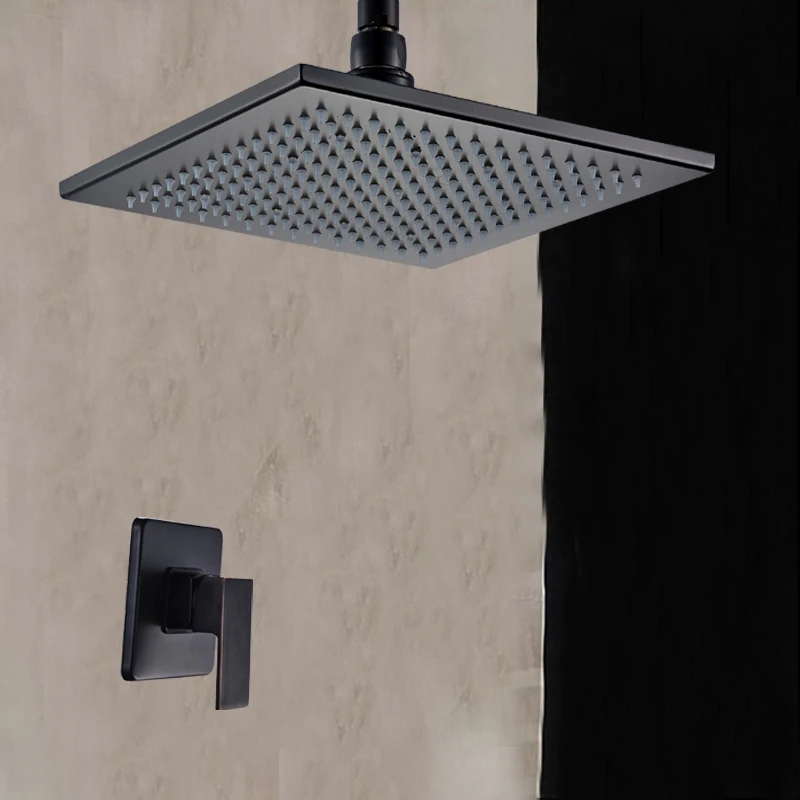 Rain Shower Faucet Oil Rubbed Bronze Mixer Tap Single Handle Ceiling Mounted Mixer Tap
