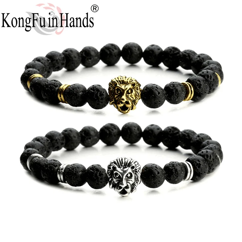 Fashion Natural Stone Hematite Male 7 Chakra Bracelet Black Lava Handmade lavas Beaded Men's Bracelet Antique Lion Head Charm
Fashion Natural Stone Hematite Male 7 Chakra Bracelet Black Lava Handmade lavas Beaded Men's Bracelet Antique Lion Head Charm
