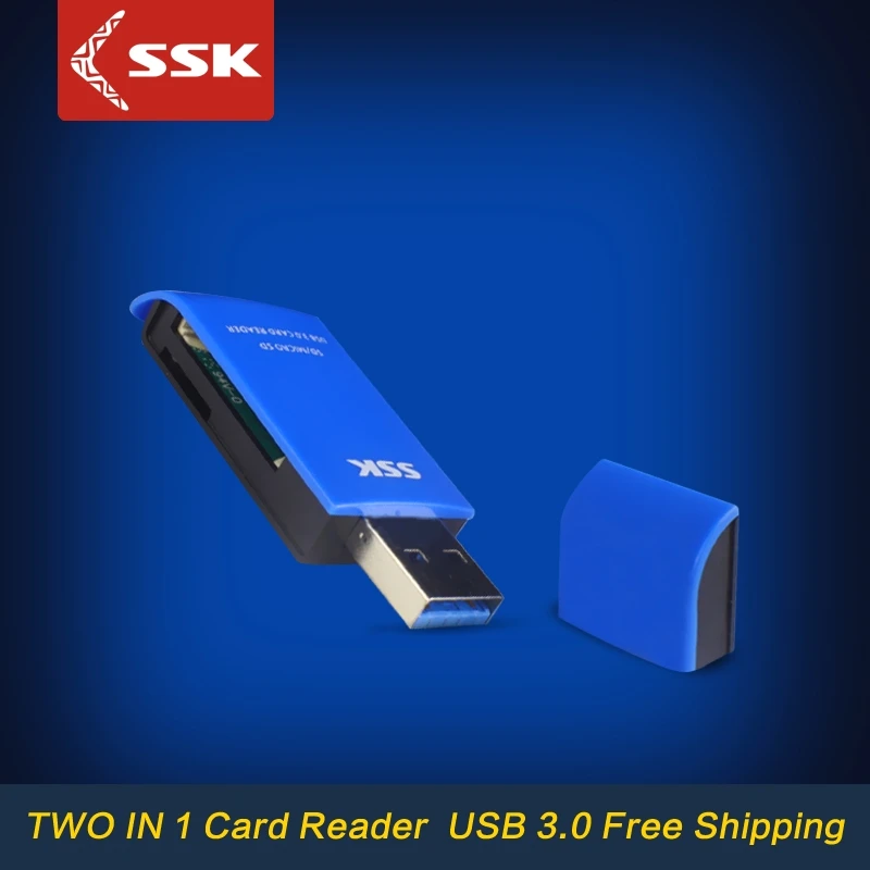 SSK SCRM331 USB 3.0 Card Readers 2 in 1 High Speed USB 3.0 SD / Micro SD / SDXC / TF / T-Flash Memory Card Reader Adapter
SSK SCRM331 USB 3.0 Card Readers 2 in 1 High Speed USB 3.0 SD / Micro SD / SDXC / TF / T-Flash Memory Card Reader Adapter