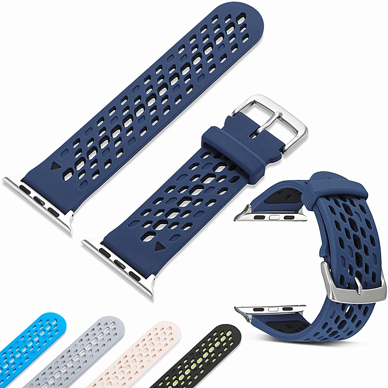 ThorMax Soft Silicone double color Watchband Strap men/women for apple watch bracelet sport watch band for iwatch
ThorMax Soft Silicone double color Watchband Strap men/women for apple watch bracelet sport watch band for iwatch