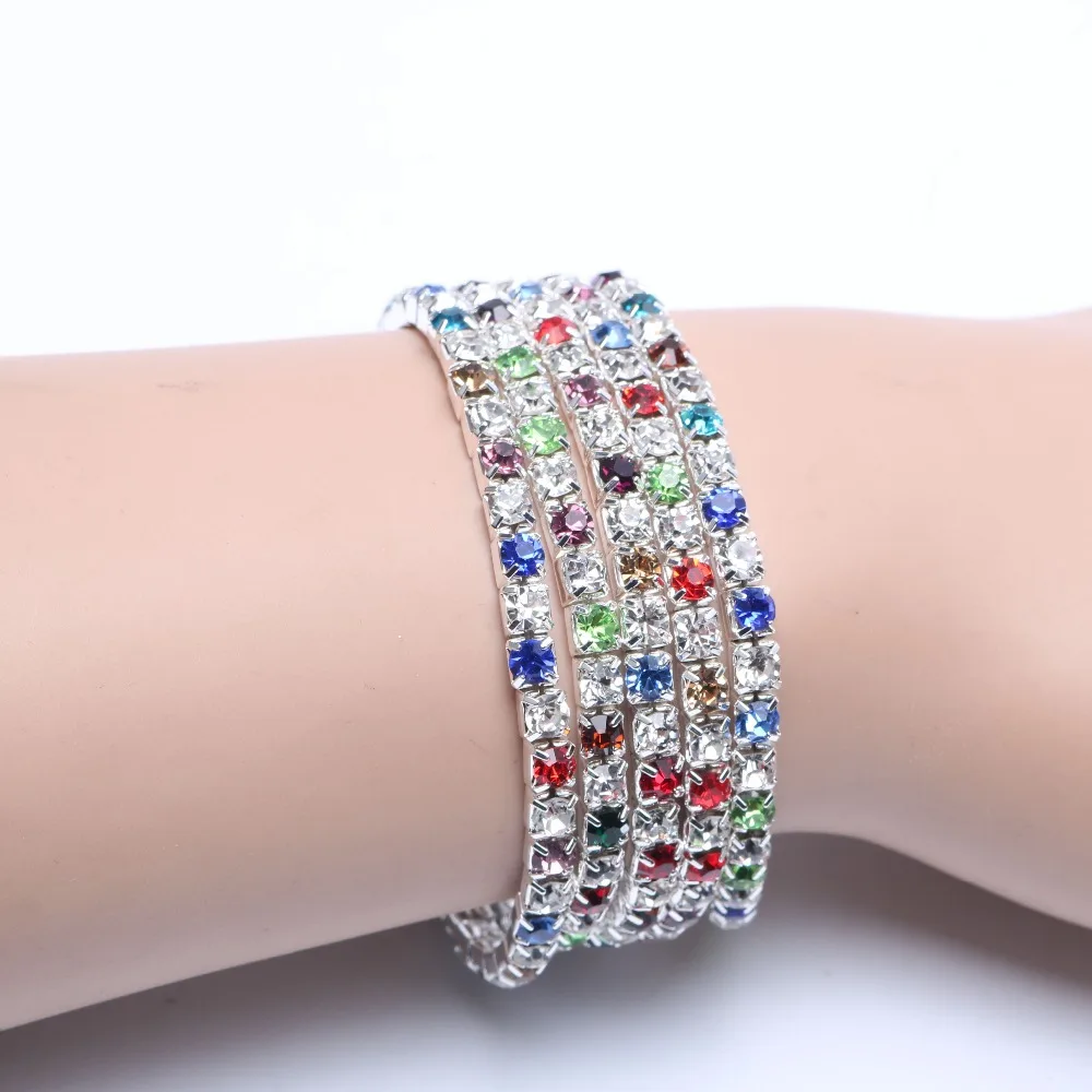 5pcs/lot Crystal Bracelets Promotion Fashion Chic Single Row Stretched Elastic Strand Bracelet For Women
5pcs/lot Crystal Bracelets Promotion Fashion Chic Single Row Stretched Elastic Strand Bracelet For Women