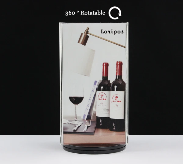 Countertop Stand Menu Sign Holder With Rotating Photo Frame For Price list Menu Signage Graphics Desk Label Price Tag Display
Countertop Stand Menu Sign Holder With Rotating Photo Frame For Price list Menu Signage Graphics Desk Label Price Tag Display