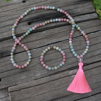 8mm Rhodochrosite And Amazonite Beads Necklace, Peaceful Heart Calming JaPaMala, 108 Bead Mala, Mala Jewelry, Mala Prayer Beads
8mm Rhodochrosite And Amazonite Beads Necklace, Peaceful Heart Calming JaPaMala, 108 Bead Mala, Mala Jewelry, Mala Prayer Beads