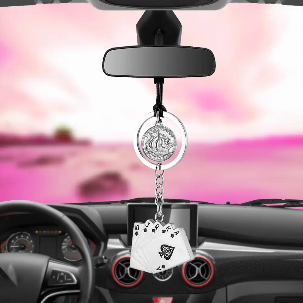 Car Pendant Poker Casino Automobile Decoration Charm Auto