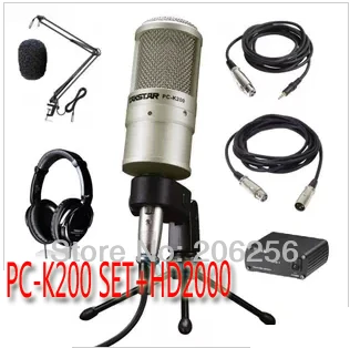 Studio Recording set Takstar PC-K200 Microphones+HD2000 DJ Monitor Headphone free Phantom Power cantilever support
Studio Recording set Takstar PC-K200 Microphones+HD2000 DJ Monitor Headphone free Phantom Power cantilever support