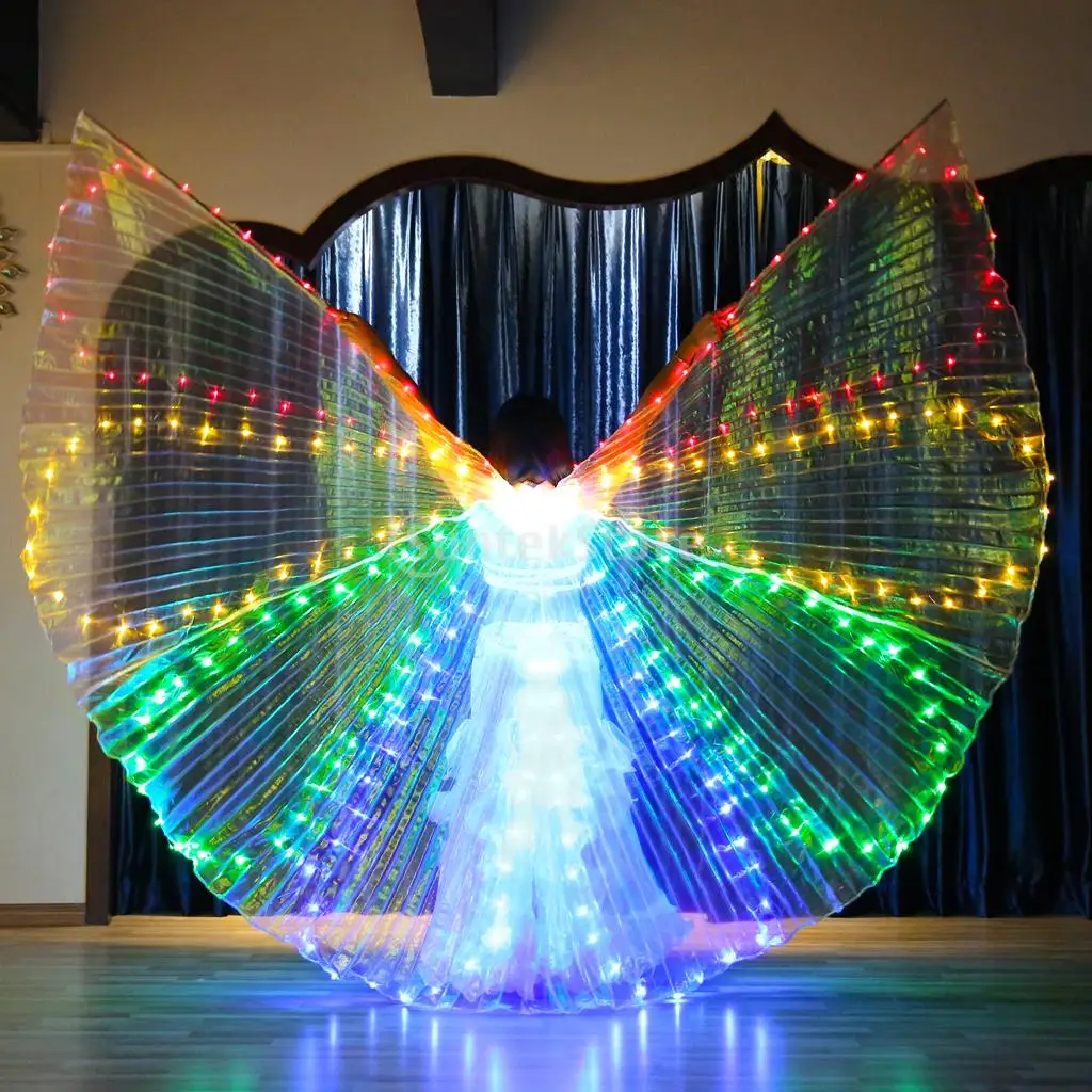 LED Isis Wings Glow Light Up Belly Dance Costume with Sticks for Stage Performance, Halloween, Christmas, Parties, Birthday
LED Isis Wings Glow Light Up Belly Dance Costume with Sticks for Stage Performance, Halloween, Christmas, Parties, Birthday