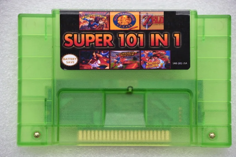 Super 101 in 1 for NES-multi 16 bit 46 pin video game cartridge for USA version game consoles(24 games Can Battery Save)
Super 101 in 1 for NES-multi 16 bit 46 pin video game cartridge for USA version game consoles(24 games Can Battery Save)