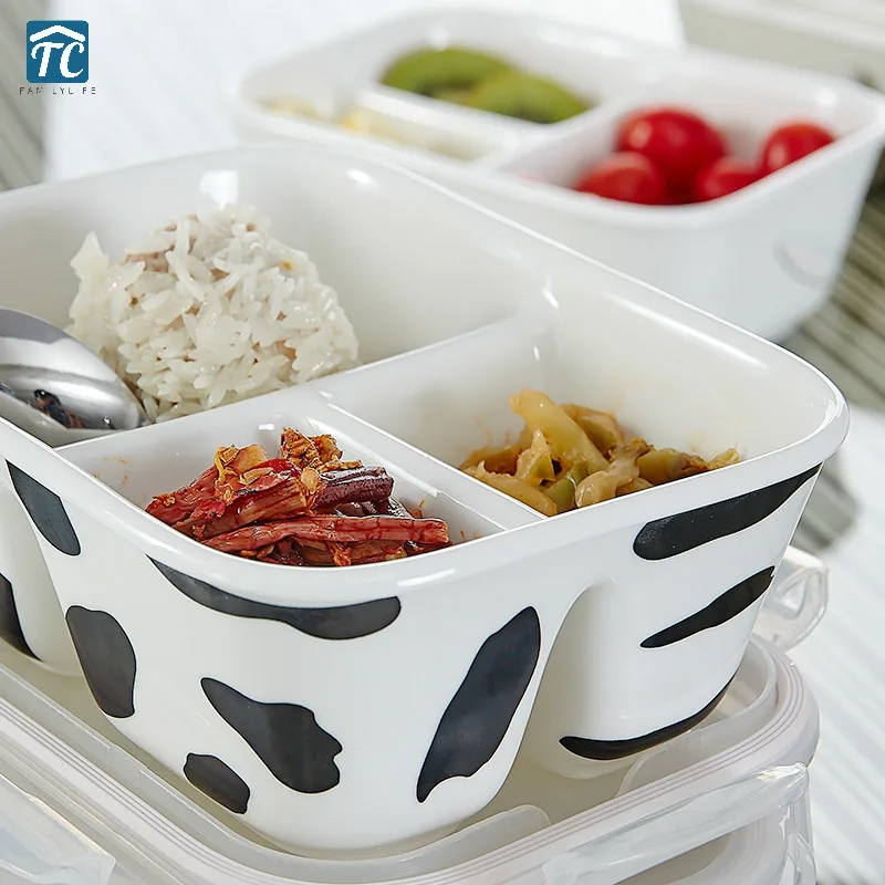 Fresh Seal Three Grid Lunch Box Ceramic Bowl Microwave Special Compartment Partition Camping Portable Tableware Dinnerware
Fresh Seal Three Grid Lunch Box Ceramic Bowl Microwave Special Compartment Partition Camping Portable Tableware Dinnerware