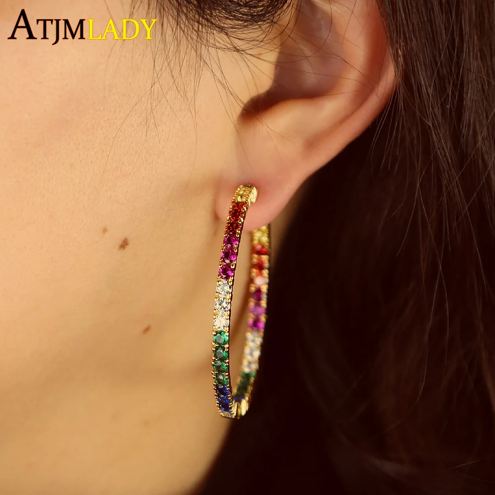 luxury colorful cubic zirconia circle hoop gorgeous stunning earring hoops for women high quality multi color fashion jewelry
luxury colorful cubic zirconia circle hoop gorgeous stunning earring hoops for women high quality multi color fashion jewelry
