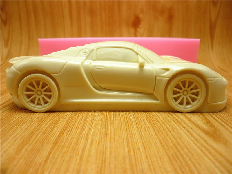 3D Red Sports Car Cake Mold Silicone Mold Chocolate Gypsum Candle Soap