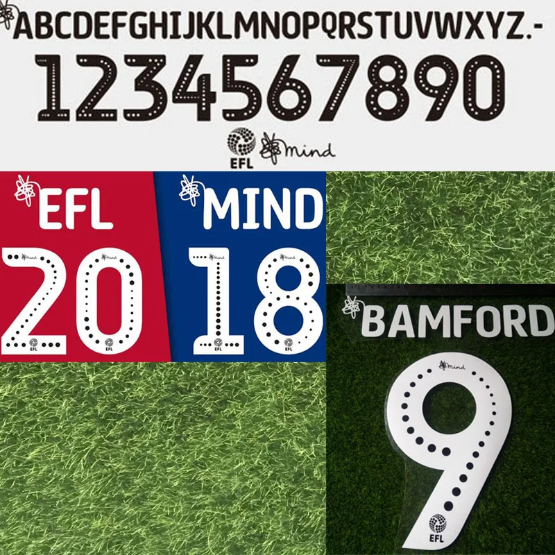 

2018-2019 Football League Championship Printing EFL Nameset #9 Bamford #20 AKINFENWA Travis Customize Any Name Number Printing