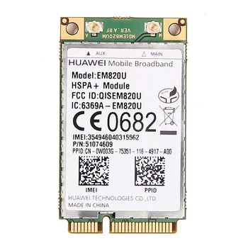 Unlocked HuaWei EM820U WCDMA GSM Wireless 3G WWAN Mini PCI-E Card HSPA+ 21Mbps 3G Module Over EM820w for Laptop Notebook
Unlocked HuaWei EM820U WCDMA GSM Wireless 3G WWAN Mini PCI-E Card HSPA+ 21Mbps 3G Module Over EM820w for Laptop Notebook
