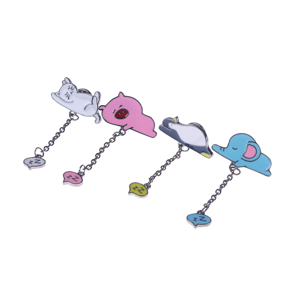 Lovely Pins and brooches Sleeping Animal Cat Pig Elephant Chain Brooches Oil Drop Enamel Pins Gift Couples Brooches Jewelry
Lovely Pins and brooches Sleeping Animal Cat Pig Elephant Chain Brooches Oil Drop Enamel Pins Gift Couples Brooches Jewelry
