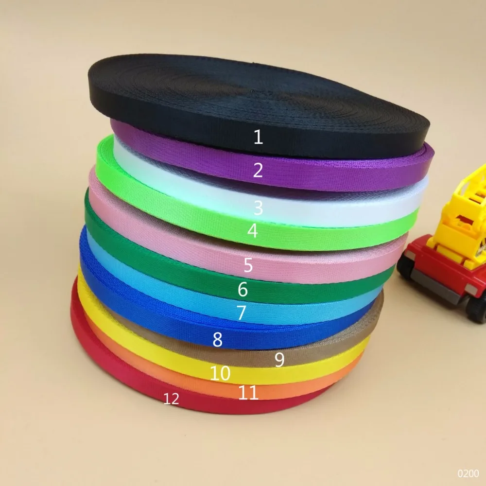 12 colors 3/8'' inch 10mm Wide 50 Yards 0.5mm Thick Nylon Webbing Ribbon Tape Straps For Craft Bags Handmade Sewing Accessories
12 colors 3/8'' inch 10mm Wide 50 Yards 0.5mm Thick Nylon Webbing Ribbon Tape Straps For Craft Bags Handmade Sewing Accessories