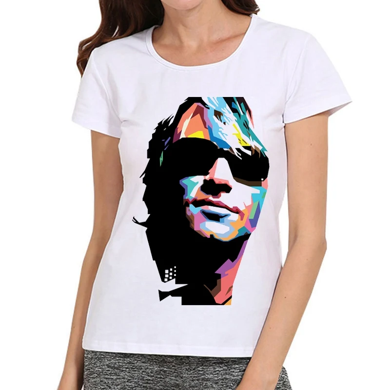 Women Bon Jovi T Shirt White Color Short Sleeve Girls Fashion Bon Jovi Logo T-shirt Tops Tees tshirt Female Bon Jovi T Shirts
Women Bon Jovi T Shirt White Color Short Sleeve Girls Fashion Bon Jovi Logo T-shirt Tops Tees tshirt Female Bon Jovi T Shirts