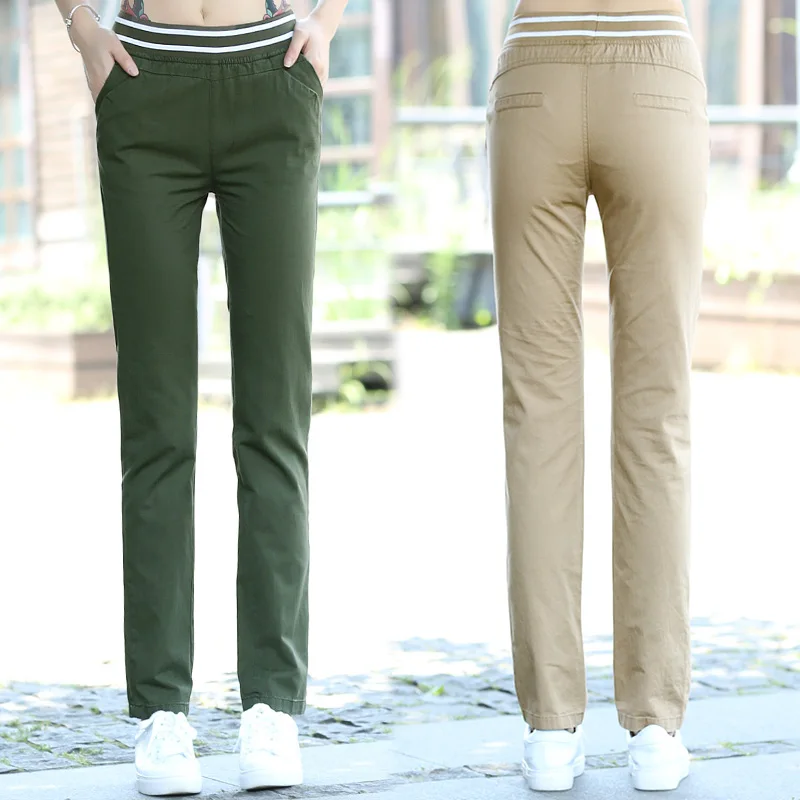 Pants women 2019 spring summer cuasal pants loose cotton high waist khaki green Plus size S-XXXL female trousers
Pants women 2019 spring summer cuasal pants loose cotton high waist khaki green Plus size S-XXXL female trousers