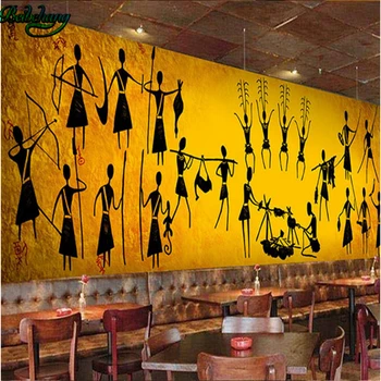 beibehang Customized Wallpaper Mural Retro Egyptian Primitive People Bar Restaurant Dresser Background Wall 
beibehang Customized Wallpaper Mural Retro Egyptian Primitive People Bar Restaurant Dresser Background Wall