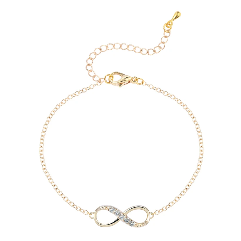 Kinitial Fashion Gold Silver Infinity Bracelet Lucky Eight Shape Charm Bracelets Zircon Pave Bangles for women Fashion Jewelry
Kinitial Fashion Gold Silver Infinity Bracelet Lucky Eight Shape Charm Bracelets Zircon Pave Bangles for women Fashion Jewelry