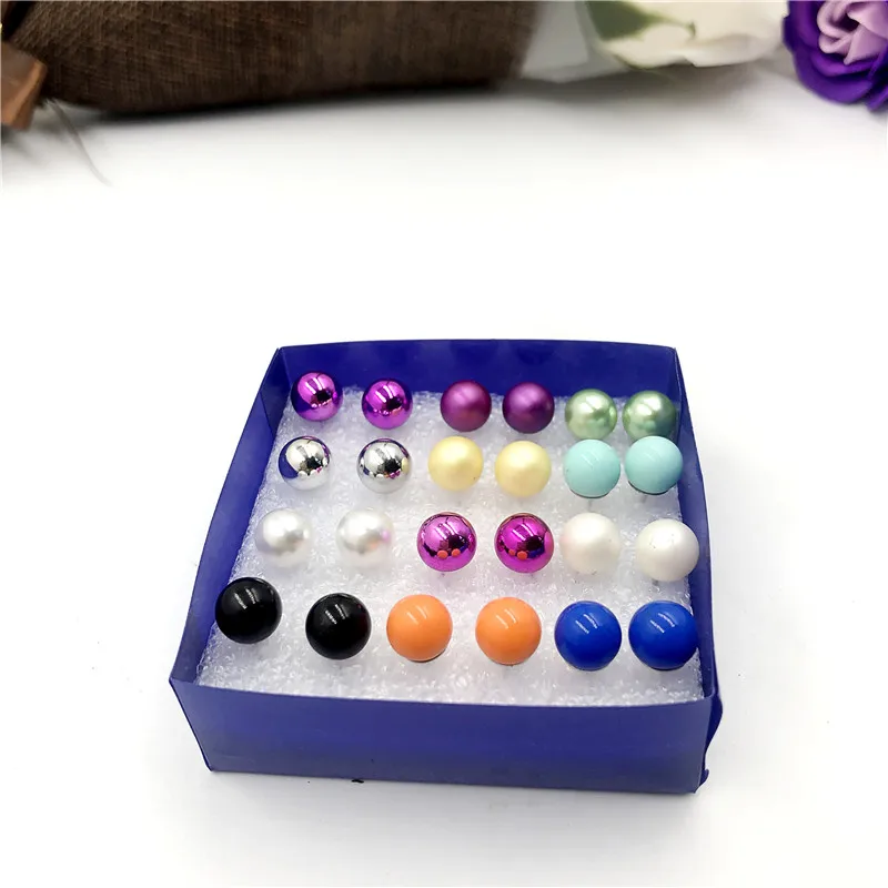 12 pairs/set colors Simulated Pearl Earrings Set For Women Jewelry On Ear Ball Stud Earrings
12 pairs/set colors Simulated Pearl Earrings Set For Women Jewelry On Ear Ball Stud Earrings