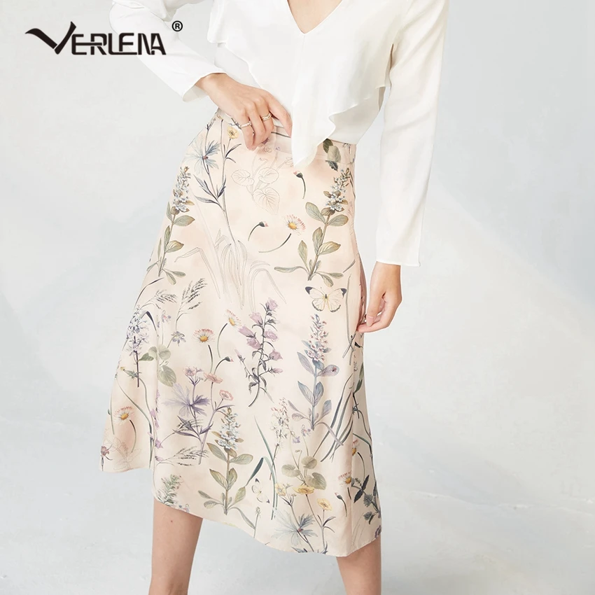 High Waist Plants Flower Print 100% Pure Silk Skirt Elegant Vintage Boho Dipped A-Line Skirts Women Fully Lined Concealed Zipper
High Waist Plants Flower Print 100% Pure Silk Skirt Elegant Vintage Boho Dipped A-Line Skirts Women Fully Lined Concealed Zipper
