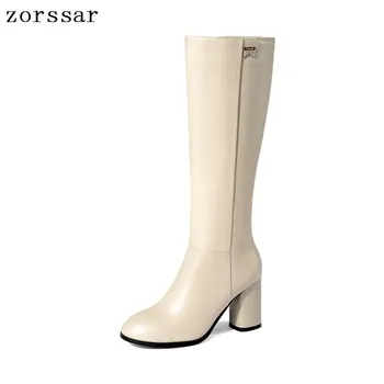 {Zorssar} 2019 New High Quality Knee High Boots High heel Genuine Leather Women Equestrian boots plus size boots Women shoes
{Zorssar} 2019 New High Quality Knee High Boots High heel Genuine Leather Women Equestrian boots plus size boots Women shoes