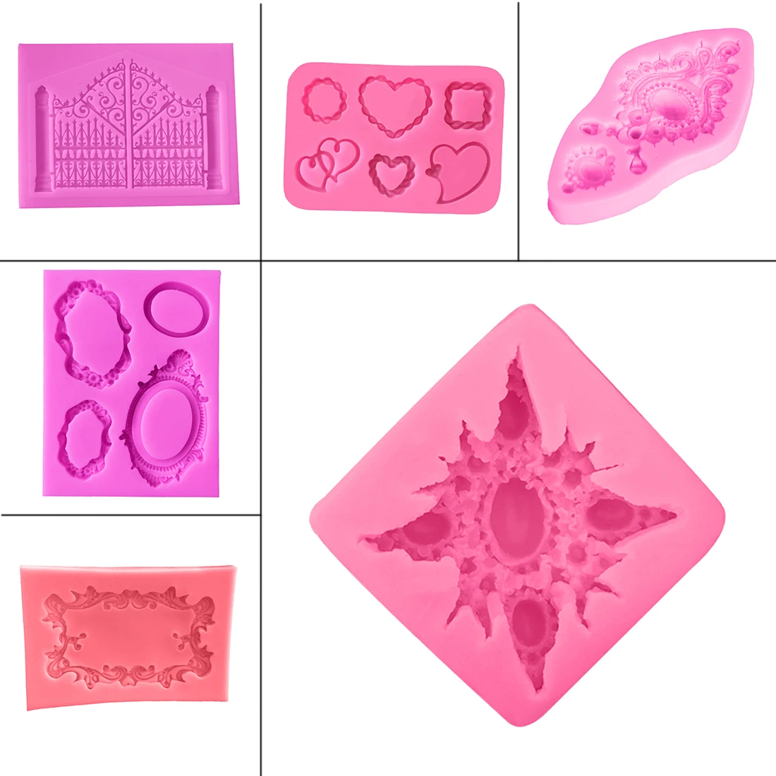 1PC Silicone Cake Mold Retro Mirror Frame Diamond Chocolate Soap Moulds Cake Stencils DIY Kitchen Baking Tools Fondant Molds
1PC Silicone Cake Mold Retro Mirror Frame Diamond Chocolate Soap Moulds Cake Stencils DIY Kitchen Baking Tools Fondant Molds