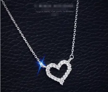 Real. 925-sterling-silver White CZ Paved Open Heart Love Necklaces & Pendants Rolo Chian gtlx509
Real. 925-sterling-silver White CZ Paved Open Heart Love Necklaces & Pendants Rolo Chian gtlx509