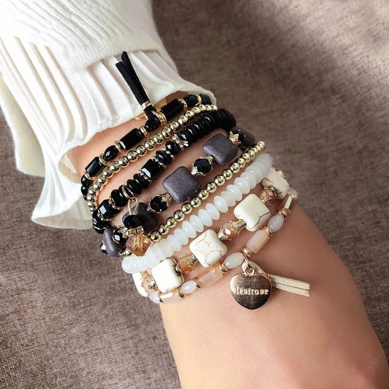 2019 Burst Green Tturquoise Retro National Style Hand-beaded Crystal Bracelet Multi-layer Elastic Rope String Jewelry
2019 Burst Green Tturquoise Retro National Style Hand-beaded Crystal Bracelet Multi-layer Elastic Rope String Jewelry