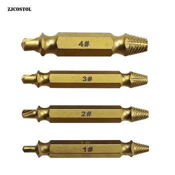 ZJCOSTOL 4Pcs/set Double Side Damaged Screw Extractor Broken Damaged Remover Tool Screw Reverse Extractor Titanium Drills
ZJCOSTOL 4Pcs/set Double Side Damaged Screw Extractor Broken Damaged Remover Tool Screw Reverse Extractor Titanium Drills