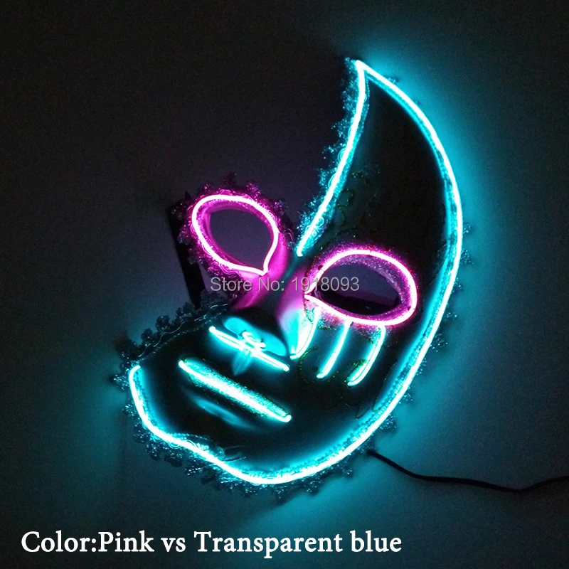 2019 New Design EL Wire Glowing Mask with Sound activated LED Strip Neon light up Mask for Halloween Decoration
2019 New Design EL Wire Glowing Mask with Sound activated LED Strip Neon light up Mask for Halloween Decoration