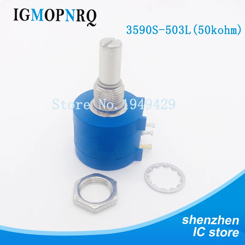3590S-2-503L 3590S 50K ohm Precision Multiturn Potentiometer 10 Ring Adjustable Resistor
3590S-2-503L 3590S 50K ohm Precision Multiturn Potentiometer 10 Ring Adjustable Resistor