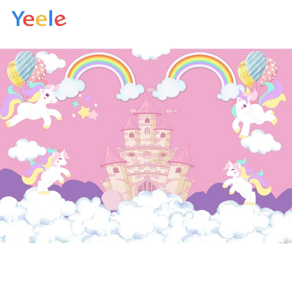 Yeele Cartoon Unicorn Castle Rainbow Clouds Baby Party Photography Backgrounds Customized Photo Backdrops For Photo Studio
Yeele Cartoon Unicorn Castle Rainbow Clouds Baby Party Photography Backgrounds Customized Photo Backdrops For Photo Studio